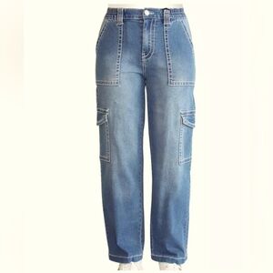 Almost Famous Blue Cargo Jeans